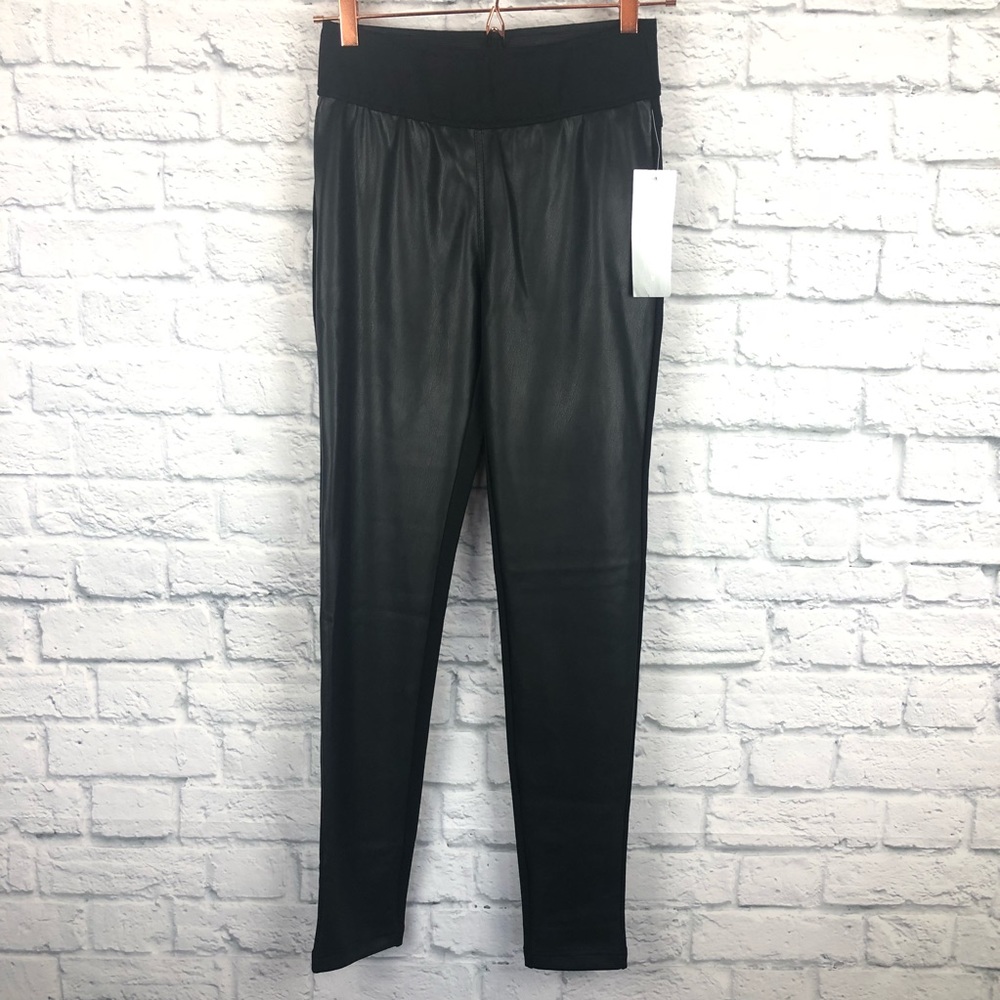 Bagatelle | NWT black leggings faux leather front